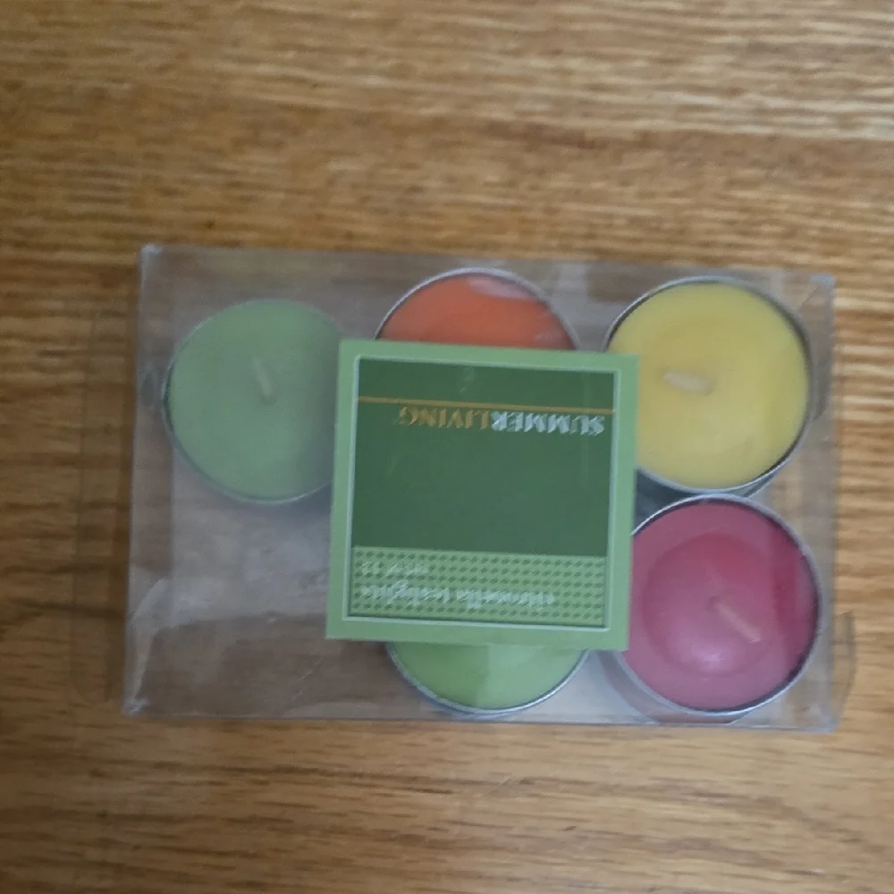 Citronella Tealight Candles (9) Assorted Colors